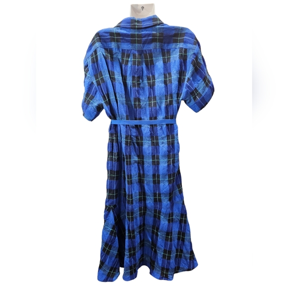 Stella McCartney Plaid Cotton Blend Shirtdress In Blue Size 34 NWT MSRP $1550 - Picture 4 of 10